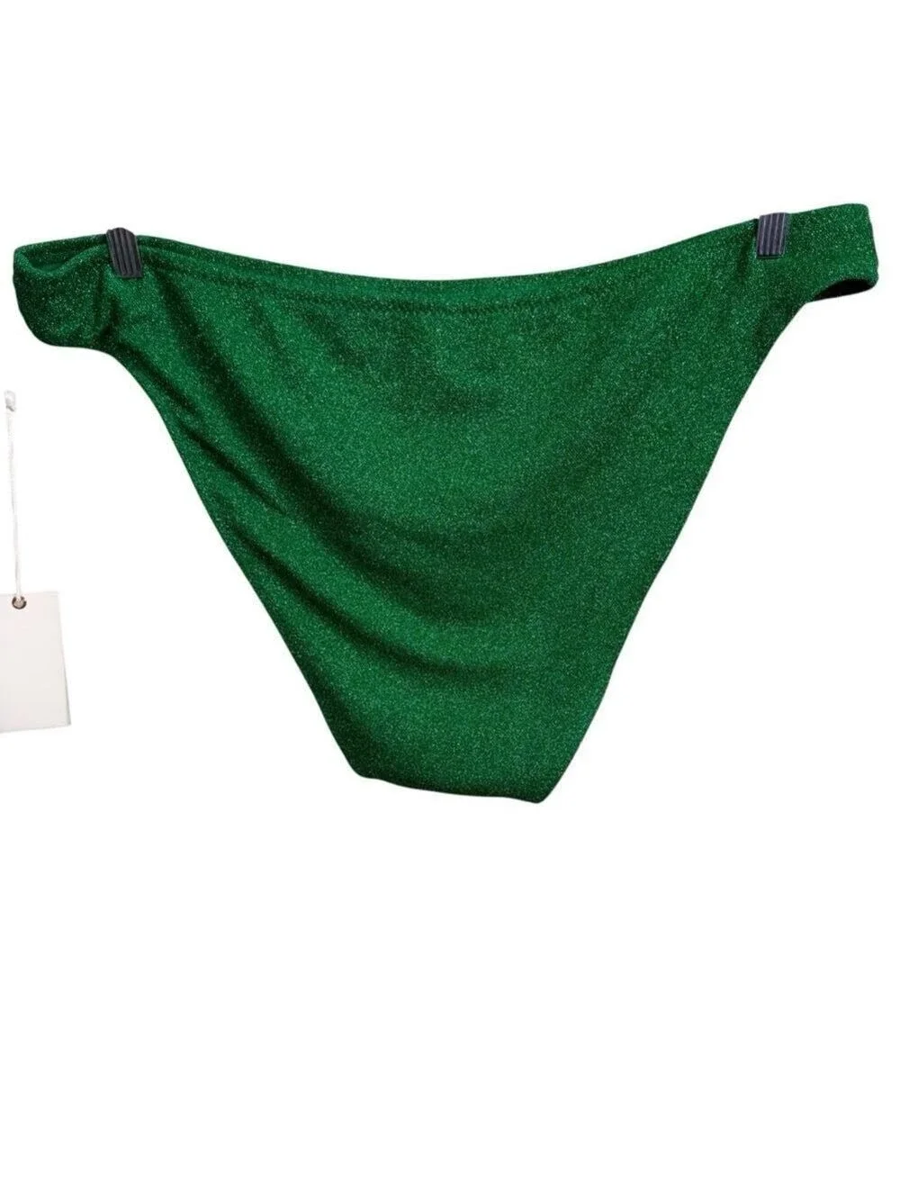 Good American Juniors 7‎ Green Shimmer Bikini Bottom NWT
